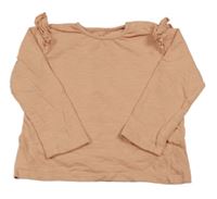 Broskvový svetr s volánky M&S