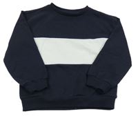 Tmavomodro-bílá mikina Primark