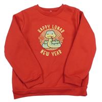 Červená mikina s hadem 