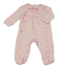Světlerůžový overal s volánky 
