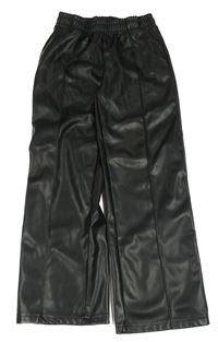 Černé koženkové kalhoty s puky Y.F.K.