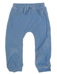 Modré sametové žebrované kalhoty Nutmeg