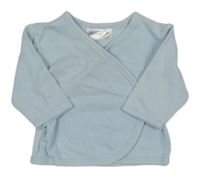 Světlemodré zavinovací triko