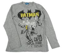 Šedé melírované triko s Batmanem 