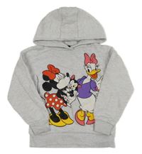 Šedá melírovaná mikina s Daisy a kapucí Disney