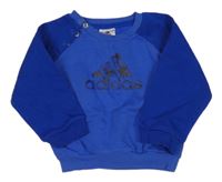 Tmavomodro-kobaltově modrá oversize mikina s logem Adidas