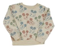Smetanová oversize mikina s Mickeym Disney