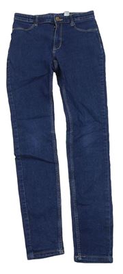 Tmavomodré skinny fit rifle H&M