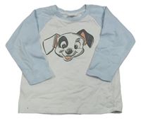Bílo-světlemodré mikinotriko s dalmatinkem Disney