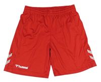 Červené funkční sportovní kraťasy hummel