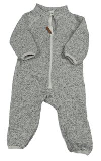Šedo-bílo-černá melírovaná pletená kombinéza zn. H&M