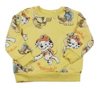 Žlutá teplá mikina s PAW PATROL PRIMARK