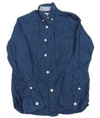 Tmavomodrá košile s tečkami H&M