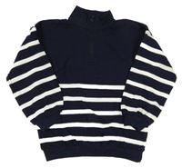 Tmavomodro-bílá pruhovaná mikina George