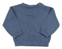 Modrá melírovaná mikina s nápisy F&F