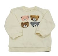 Smetanová mikina s medvídky H&M