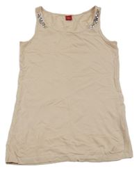 Pudrový top s flitry S. Oliver