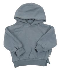Šedomodrá oversize mikina s kapucí KIDLY