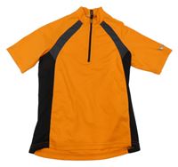 Oranžovo-černé cyklistické tričko Gonso 