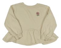 Smetanová mikina s růží H&M