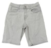 Světlešedé teplákové riflové kraťasy H&M