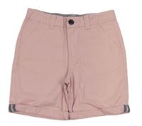 Růžové plátěné chino kraťasy Denim Co.