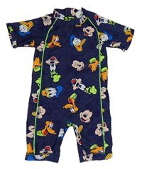 Tmavomodrý melírovaný UV overal s Mickeym a přáteli Matalan