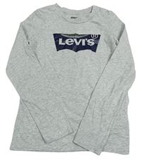 Šedé melírované triko s logem Levi´s