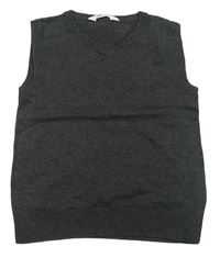 Tmavošedá melírovaná svetrová vesta H&M