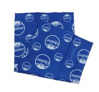 Modrý nákrčník s potiskem