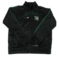 Černá sportovní propínací mikina s výšivkou