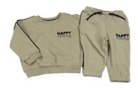 2set - Hnědá mikina s nápisem + tepláky Dunnes