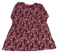 Vínové květované bavlněné šaty Y.F.K.