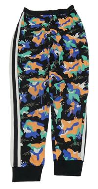 Černo-barevné army pyžamové kalhoty s pruhy Next