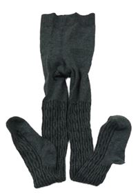 Antracitové vzorované punčocháče Primark