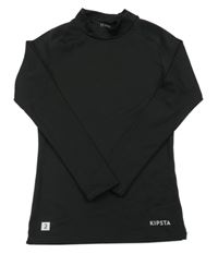 Černé sportovní funkční triko Kipsta