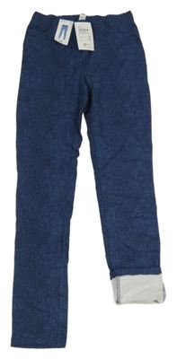 Nové - Tmavomodré tregíny riflového vzhledu Yigga