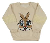 Béžová mikina s králíkem