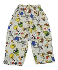 Šedé melírované pyžamové kalhoty s Looney Tunes