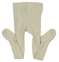 Smetanové vzorované punčocháče H&M