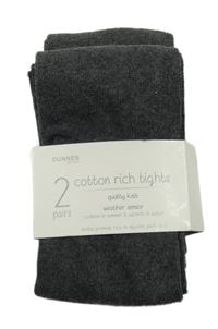 Nové - 2x tmavošedé punčocháče Dunnes