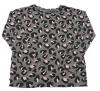 Tmavošedé vzorované triko Tu