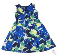 Modro-zeleno-bílé vzorované šaty GAP