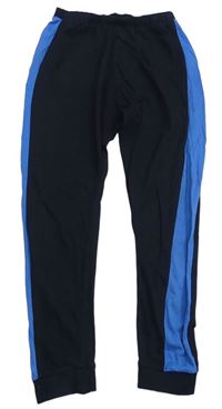 Černé pyžamové kalhoty s modrým pruhem Matalan
