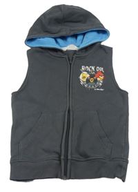 Tmavošedá propínací tepláková vesta s Angry Birds a kapucí H&M