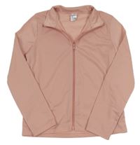 Světlerůžová sportovní funkční propínací mikina Decathlon