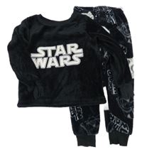 Černé plyšové pyžamo se StarWars z