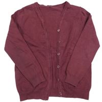 Vínový propínací svetr George