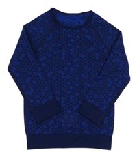 Tmavomodré vzorované thermo triko Lupilu