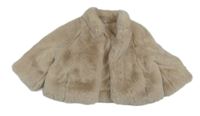 Světlebéžový kožešinový kabátek 
